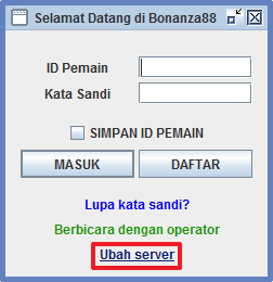 Screenshot permainan bola tangkas desktop Bonanza88 2 update